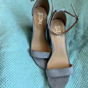 High strappy heel. Very cute.